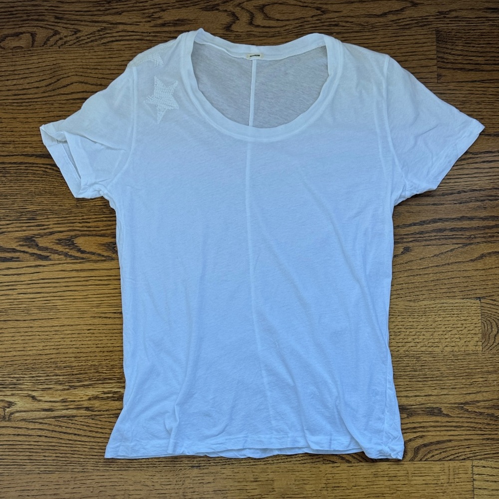 Monrow White Star tshirt